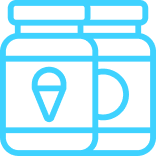 Ikona surowców i składników do produkcji lodów