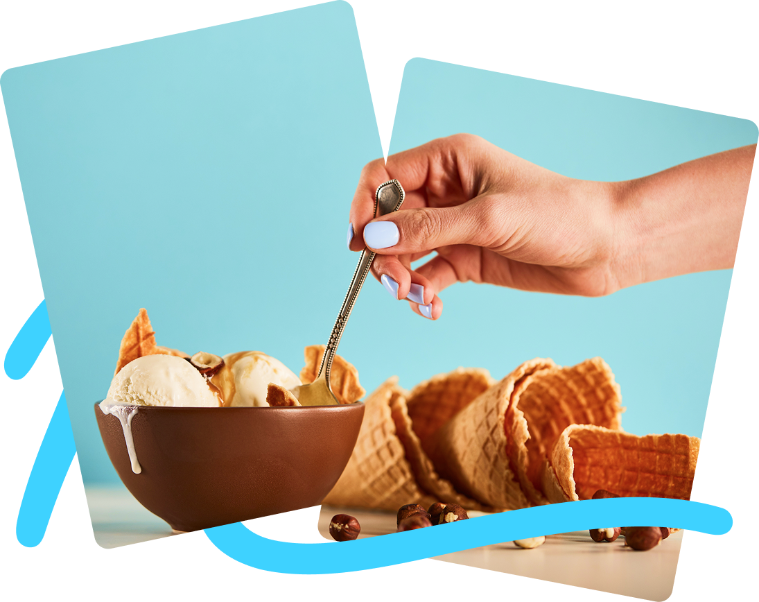 Kolorowe lody rzemieślnicze MAMA Food